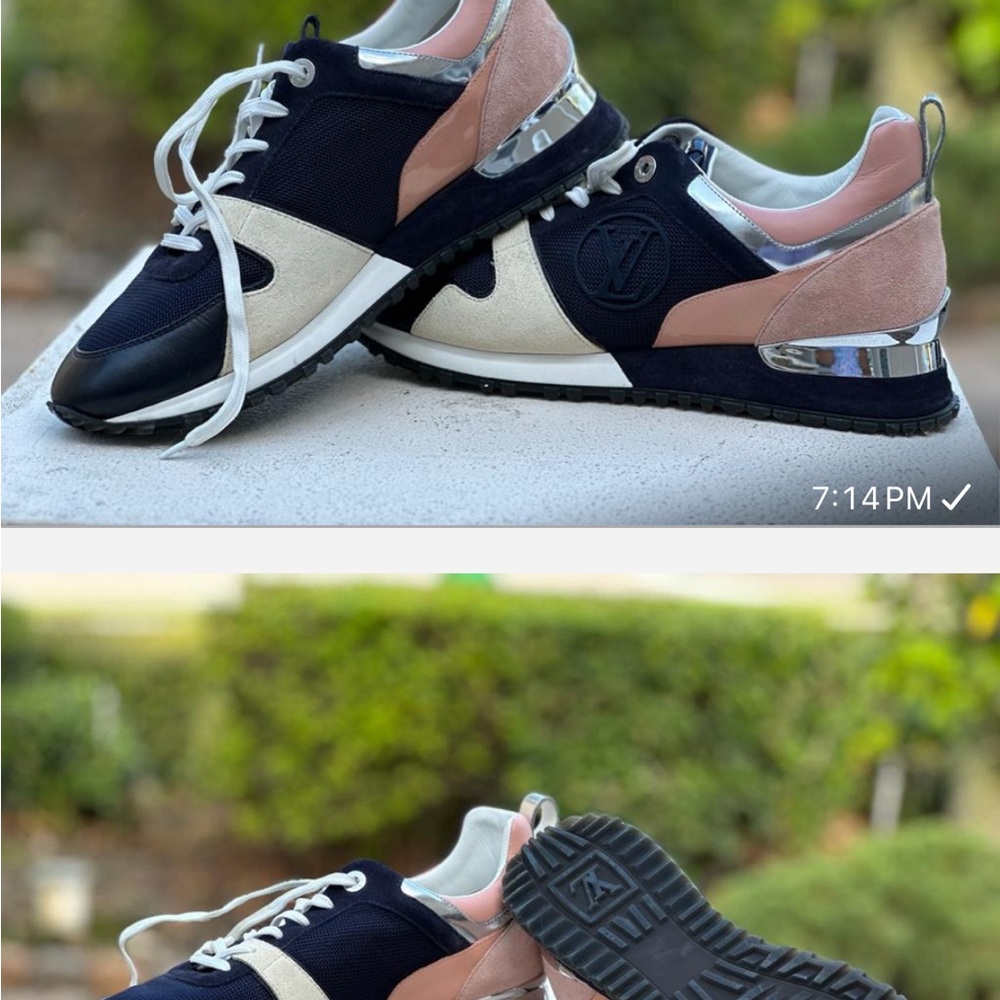 Louis Vuitton womens Sneakers - Navy, Pink, and White